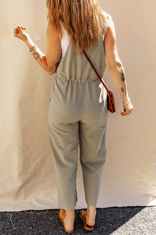 Solid Color Camisole Jumpsuit Loose Sleeveless - Phosgene