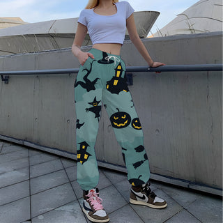 Printed Loose Tappered Sports Pants Fashion - Phosgene