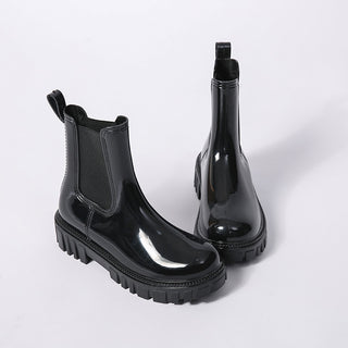 Fashion Outer Wear Thick-soled Rain Boots Outdoor Wading Non-slip Wear-resistant - Phosgene