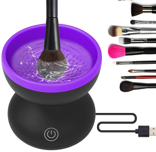 Electric Makeup Brush Cleaner Machine Portable Automatic USB Cosmetic Brush Cleaner Tools For All Size Beauty Makeup Brushes Set - Phosgene