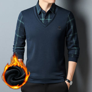 Men's Fashion Casual Collar Thermal Base Shirt Phosgene