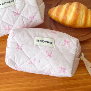 Ribbon Bow Makeup Bag For Students Korean Edition - Phosgene