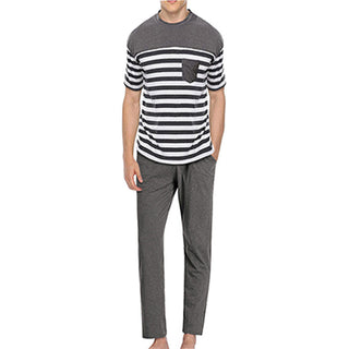 Men's Loungewear Striped Suit Short-sleeved Trousers Phosgene