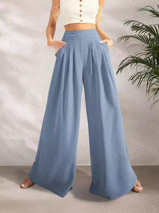 Fashion Straight Women's Wide-leg Pants Loose Phosgene