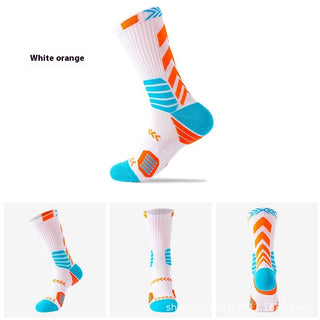 Men's Elite Trendy Contrast Color Long Tube Basketball Socks - Phosgene