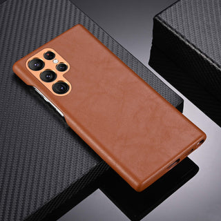 Full Soft Leather Fall Proof Simple Mobile Phone Case - Phosgene