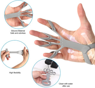 Silicone Grip Device Finger Exercise Stretcher Arthritis Hand Grip Trainer Strengthen Rehabilitation Training To Relieve Pain - Phosgene