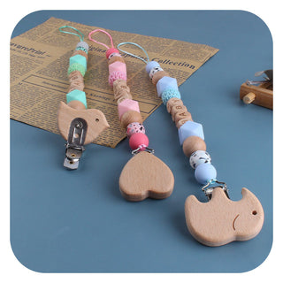 Baby Products Cartoon Animal Beech Pacifier Clip - Phosgene