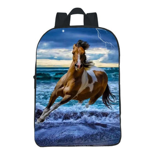 12-inch Digital Printing Animal Horse Backpack Phosgene