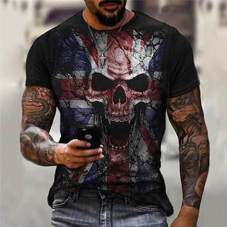 Summer New 3D Printing Fashion Boys' Short Sleeve T-shirt Phosgene