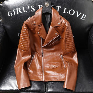 Spring And Autumn Slim-fitting Biker Leather Jacket - Phosgene