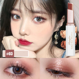 Lazy Eyeshadow Stick Stereo Gradient Shimmer Double Color Eye Shadow Pen Waterproof Easy To Wear Eyeshadow - Phosgene