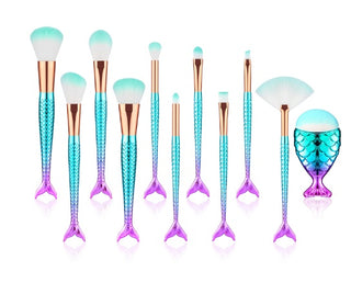 Mermaid Shaped Makeup Brushes - Phosgene