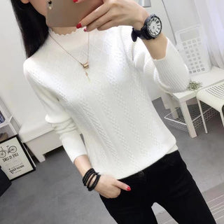 Women's Half Turtleneck Pullover Solid Color - Phosgene