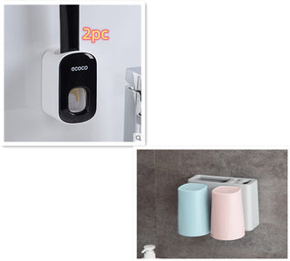 Wall Mounted Automatic Toothpaste Holder Bathroom Accessories Set Dispenser - Phosgene