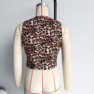 European And American Personalized Fashion Short Animal Pattern Vest - Phosgene