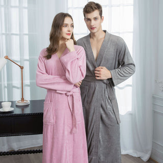 Four Seasons Towel Bathrobe Japanese And Korean Men's Bathrobe Beauty Salon Hotel Same Style Couple Cross-border - Phosgene