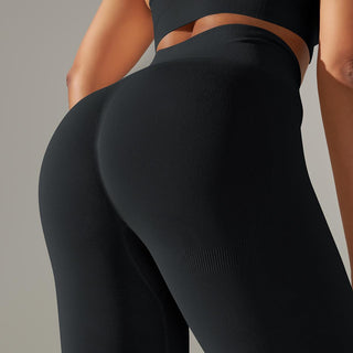 Seamless Knitted Belly Contracting And Hip Lifting Moisture Wicking Yoga Pants Women - Phosgene