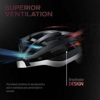 Smart Bluetooth Warning Light Riding Integrated Helmet - Phosgene