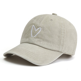 Spring And Summer Fashion Embroidery Love Baseball Hat - Phosgene