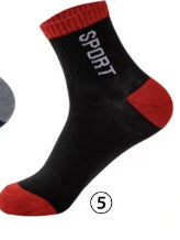 Spring And Autumn Summer Socks Men's Mid-calf Length Sock Sweat-absorbent Breathable - Phosgene