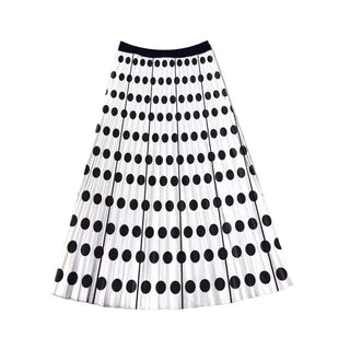 Vacation Style Skirt Slimming Pleated Skirt Printed - Phosgene